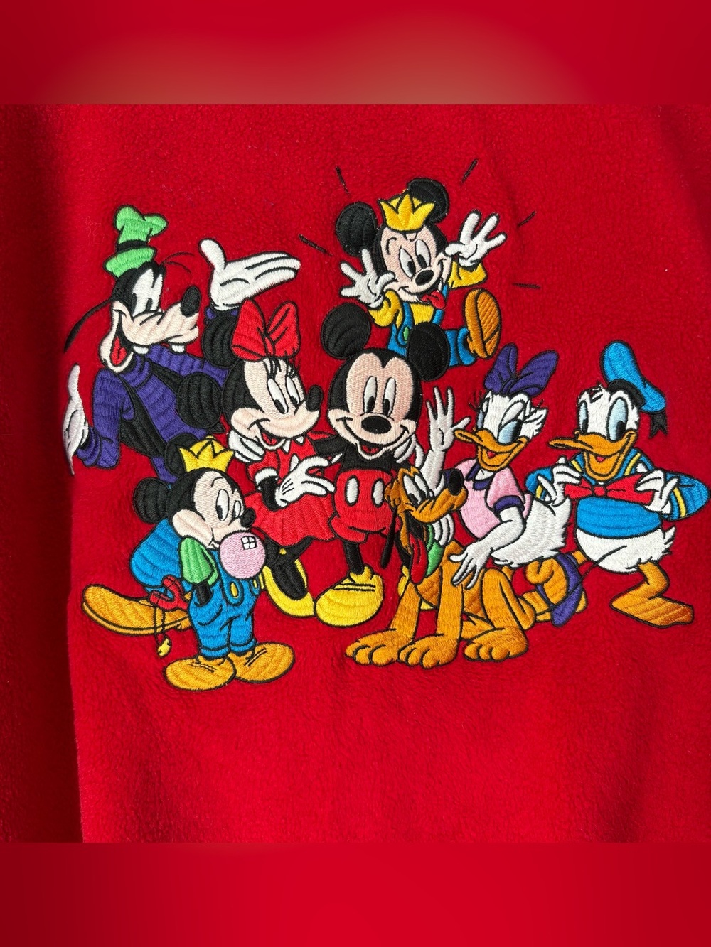 Vintage Disney Mickey & Friends Crewneck Fleece, L ❤️ - Picture 2 of 7
